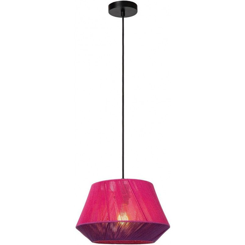Lampa wisząca sznurkowa Jessica 30cm różowa Lucide