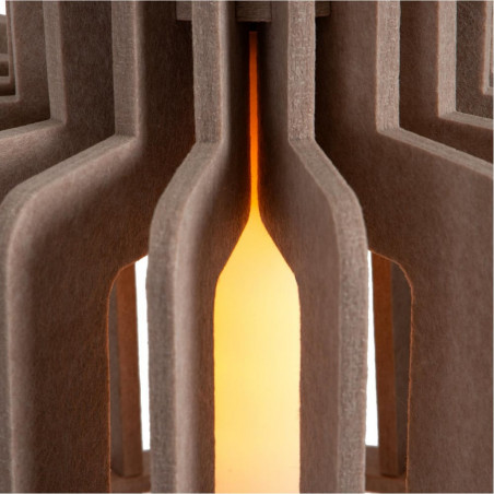 Lampa wisząca filcowa Rollo 40cm taupe Lucide