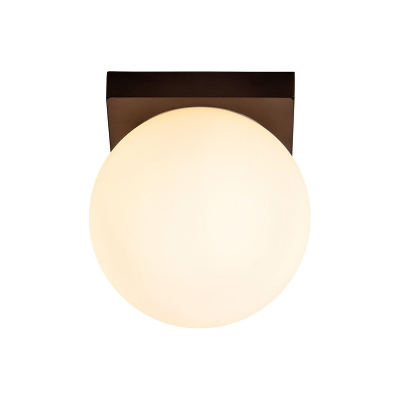Plafon łazienkowy szklana kula Tassa LED 13,5cm opal / czarny Lucide