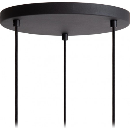 Lampa wisząca potrójna Lambres 40cm czarna Lucide