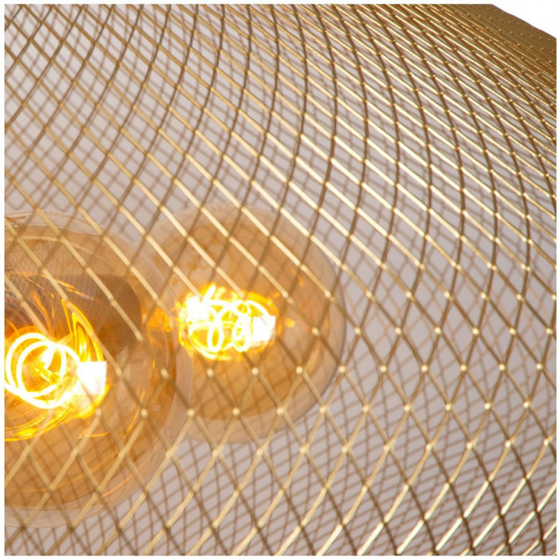 Lampa wisząca ażurowa Mesh 85cm matowe złoto / mosiądz Lucide