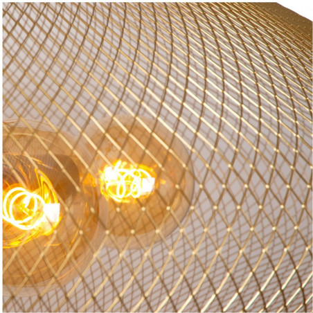 Lampa wisząca ażurowa Mesh 85cm matowe złoto / mosiądz Lucide