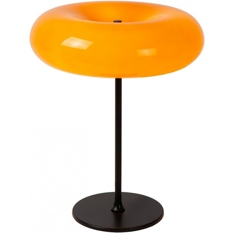 Lampa stołowa szklana retro Sentino taupe / czarny Lucide