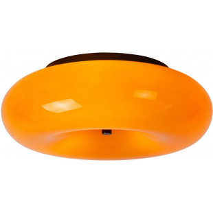 Plafon szklany retro Sentino 30cm tapupe / czarny Lucide
