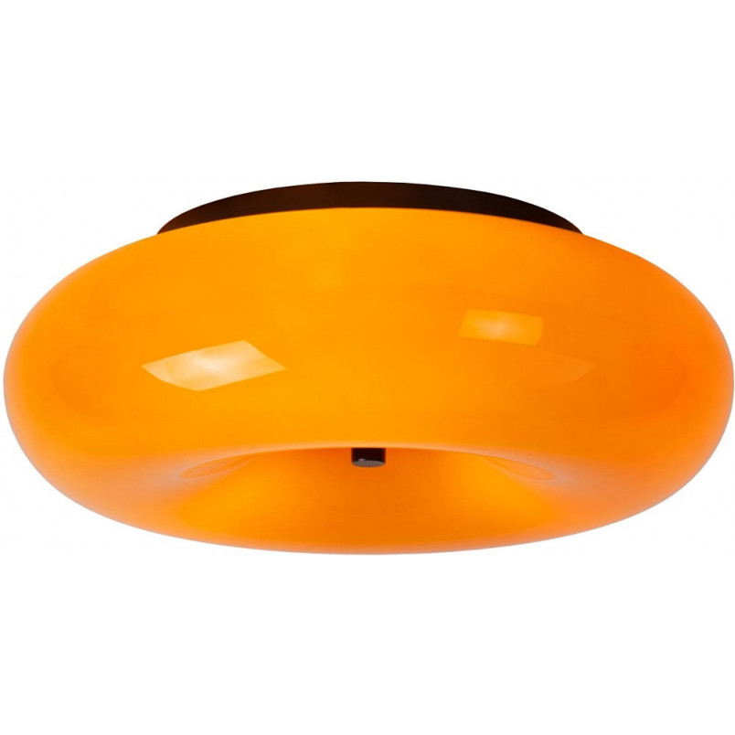 Plafon szklany retro Sentino 30cm tapupe / czarny Lucide