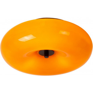 Plafon szklany retro Sentino 30cm tapupe / czarny Lucide