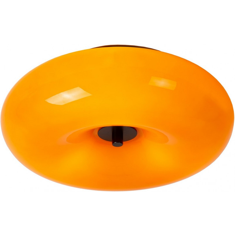 Plafon szklany retro Sentino 30cm tapupe / czarny Lucide