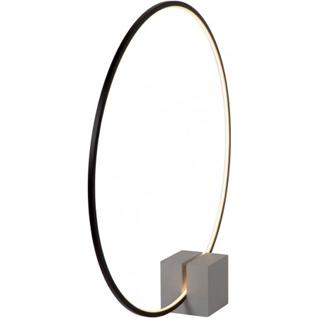 Lampa stołowa nowoczesna na betonowej podstawie Cirkelis LED 79,6cm czarna Lucide