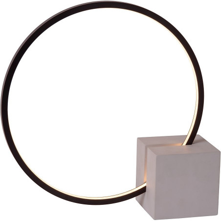 Lampa stołowa nowoczesna na betonowej podstawie Cirkelis LED 30,6cm czarna Lucide