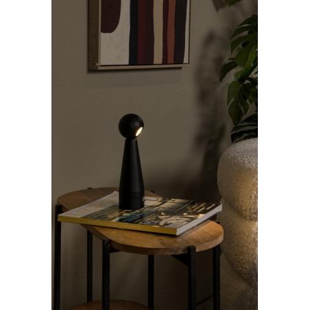 Lampa na stolik przenośna Ipsos LED czarna Lucide