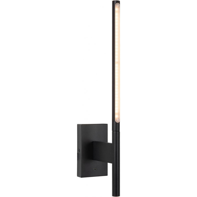 Kinkiet pionowy z usb Finan LED czarny Lucide