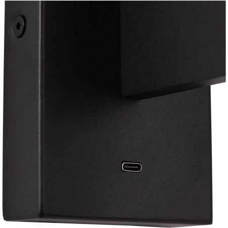Kinkiet pionowy z usb Finan LED czarny Lucide