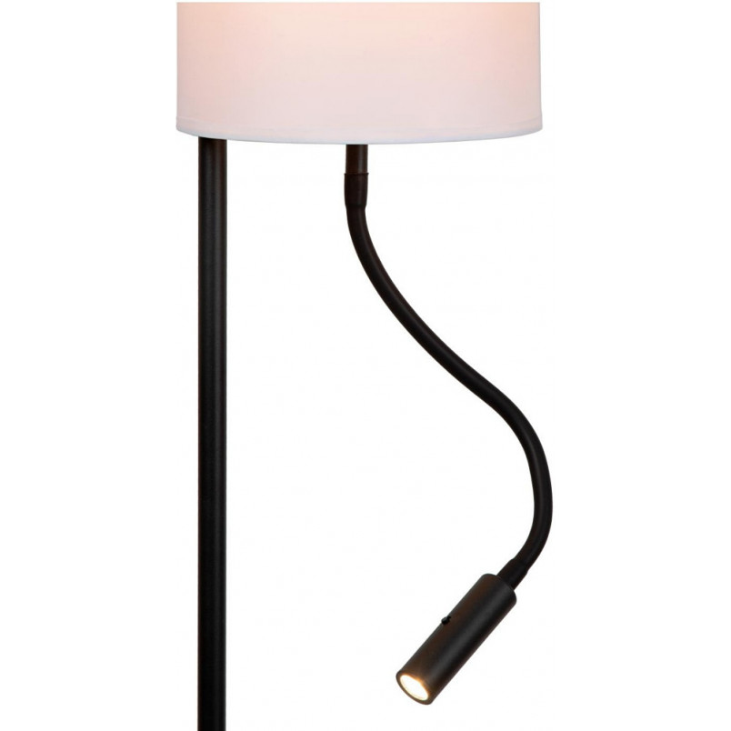 Lampa podłogowa z lampką do czytania Magic 165cm kremowo-czarna Lucide