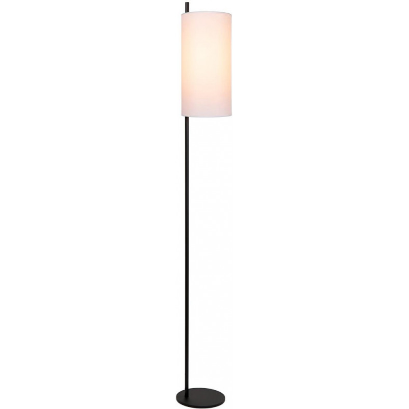 Lampa podłogowa z lnianym abażurem Magic 165cm kremowo-czarna Lucide