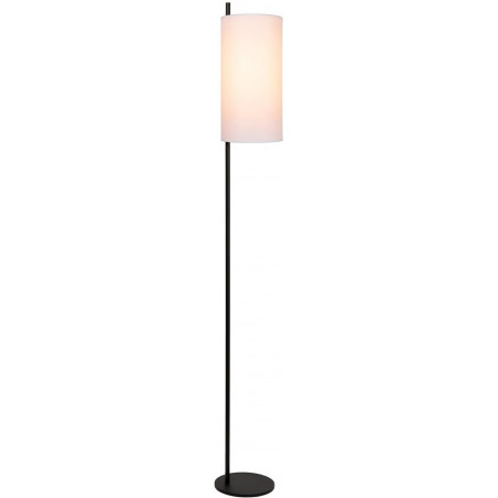 Lampa podłogowa z lnianym abażurem Magic 165cm kremowo-czarna Lucide