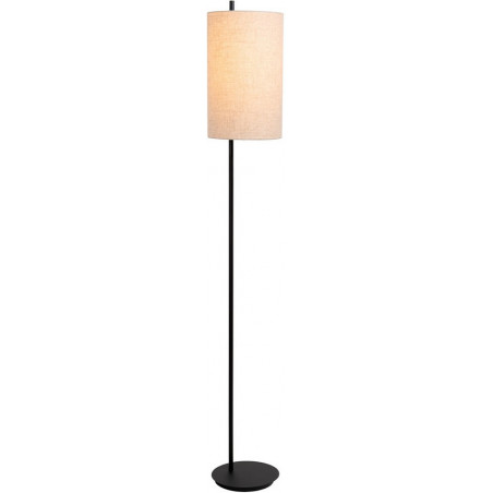Lampa podłogowa z lnianym abażurem Magic 165cm kremowo-czarna Lucide
