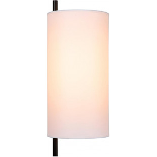 Lampa podłogowa z lnianym abażurem Magic 165cm kremowo-czarna Lucide