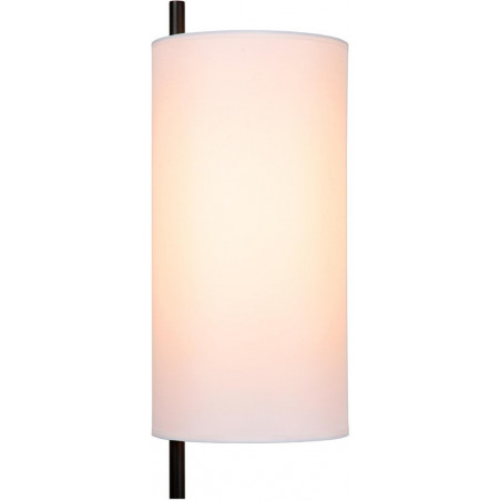Lampa podłogowa z lnianym abażurem Magic 165cm kremowo-czarna Lucide