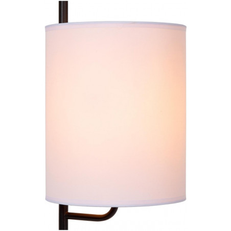 Lampka nocna z lnianym abażurem Magic kremowo-czarna Lucide