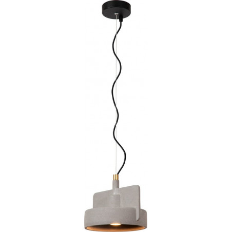 Lampa betonowa wisząca loft Ninja 22,5cm szara Lucide