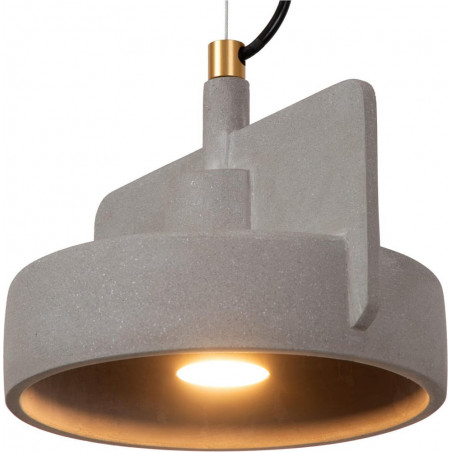 Lampa betonowa wisząca loft Ninja 22,5cm szara Lucide