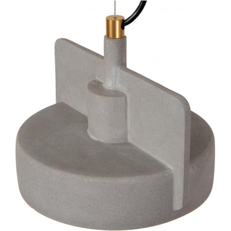 Lampa betonowa wisząca loft Ninja 22,5cm szara Lucide