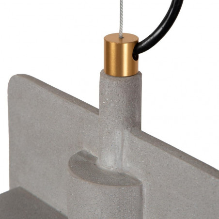 Lampa betonowa wisząca loft Ninja 22,5cm szara Lucide
