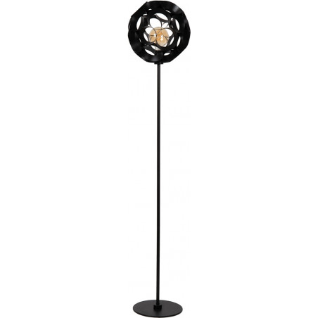 Lampa podłogowa kula modern Hannelore 30cm H150cm czarna Lucide