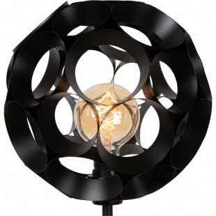 Lampa podłogowa kula modern Hannelore 30cm H150cm czarna Lucide