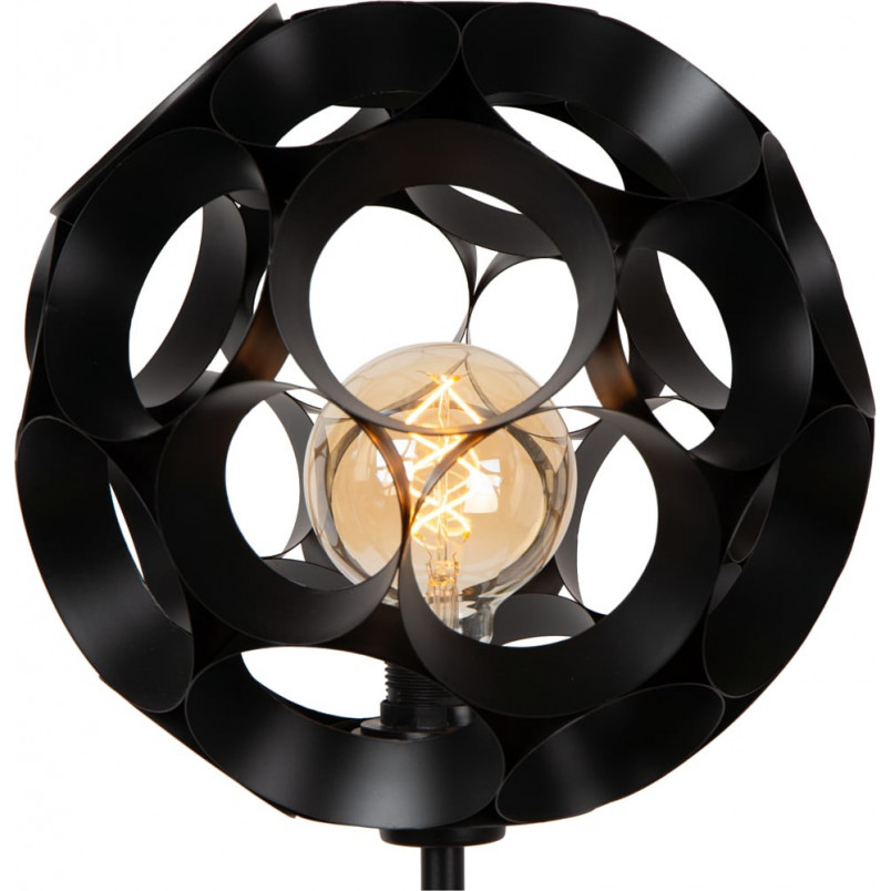 Lampa podłogowa kula modern Hannelore 30cm H150cm czarna Lucide