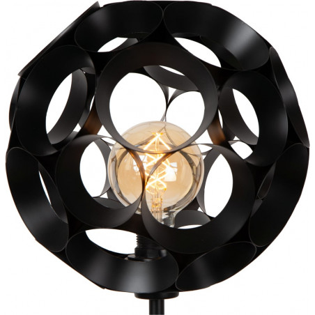 Lampa podłogowa kula modern Hannelore 30cm H150cm czarna Lucide