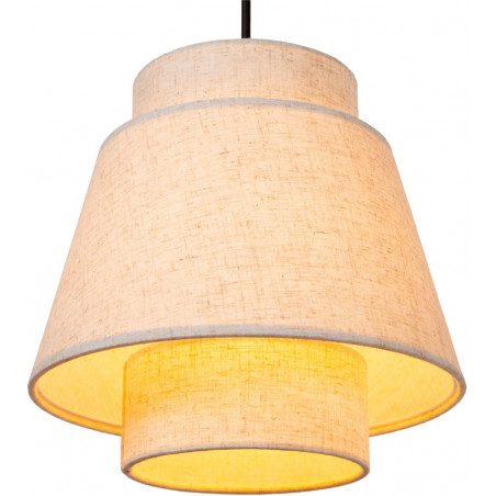Lampa wisząca japandi 3 punktowa na listwie Tribute 120cm kremowa Lucide