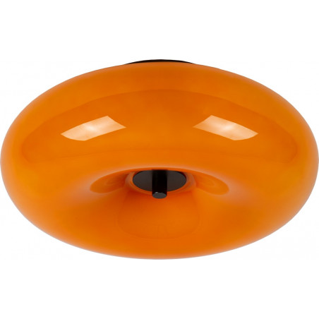 Plafon szklany retro Sentino 30cm tapupe / czarny Lucide