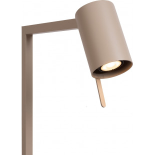 Lampa podłogowa do czytania Lesley 130cm taupe Lucide