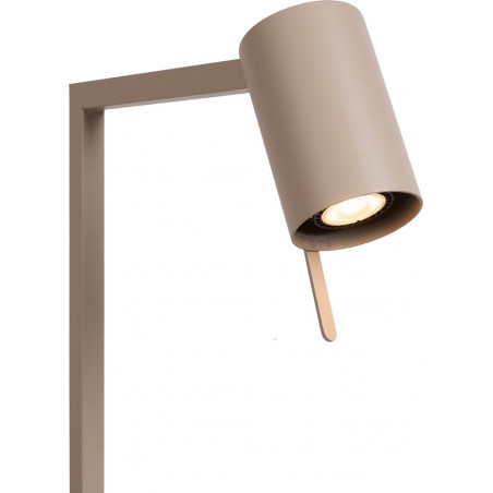 Lampa podłogowa do czytania Lesley 130cm taupe Lucide