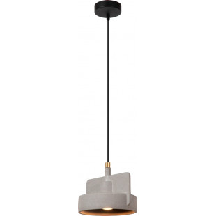 Lampa betonowa wisząca loft Ninja 22,5cm szara Lucide