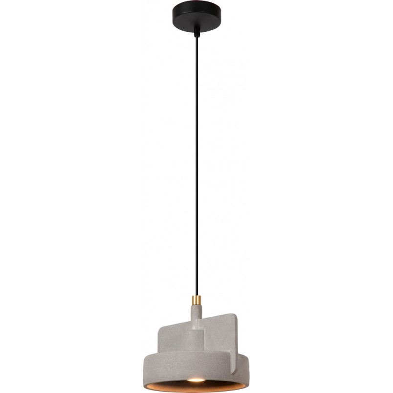 Lampa betonowa wisząca loft Ninja 22,5cm szara Lucide