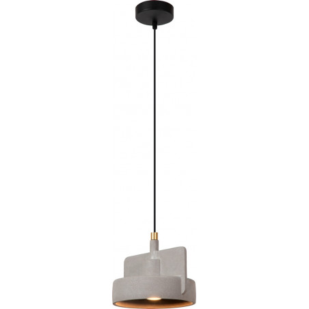 Lampa betonowa wisząca loft Ninja 22,5cm szara Lucide