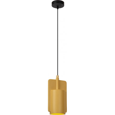 Lampa betonowa wisząca loft Ninja 15,5cm żółta Lucide