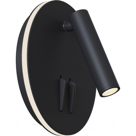 Kinkiet podwójny z włącznikiem Ios 176 Round LED czarny Maytoni