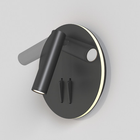 Kinkiet podwójny z włącznikiem Ios 176 Round LED czarny Maytoni