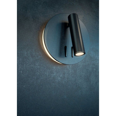 Kinkiet podwójny z włącznikiem Ios 176 Round LED czarny Maytoni