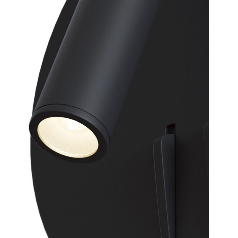 Kinkiet podwójny z włącznikiem Ios 176 Round LED czarny Maytoni
