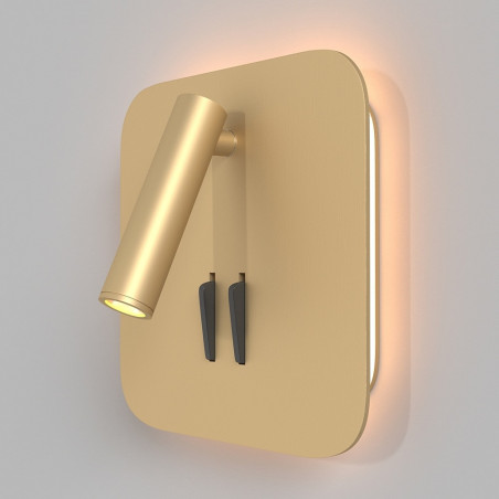Kinkiet podwójny z włącznikiem Ios 176 Square LED matowe złoto Maytoni