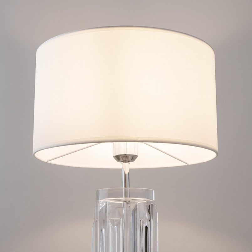 Lampa na komodę hampton Muse biały / przeźroczysty / chrom Maytoni