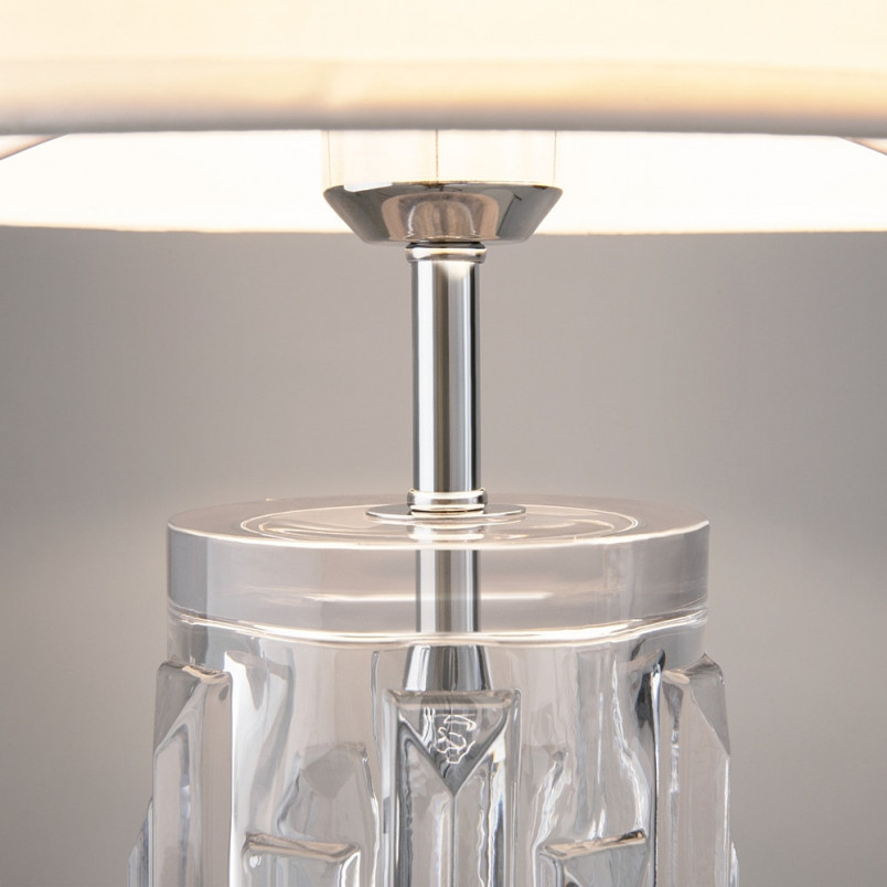Lampa na komodę hampton Muse biały / przeźroczysty / chrom Maytoni