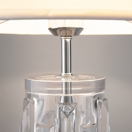 Lampa na komodę hampton Muse biały / przeźroczysty / chrom Maytoni