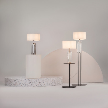 Lampa na komodę hampton Muse biały / przeźroczysty / chrom Maytoni