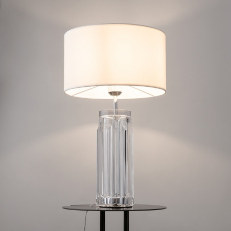 Lampa na komodę hampton Muse biały / przeźroczysty / chrom Maytoni