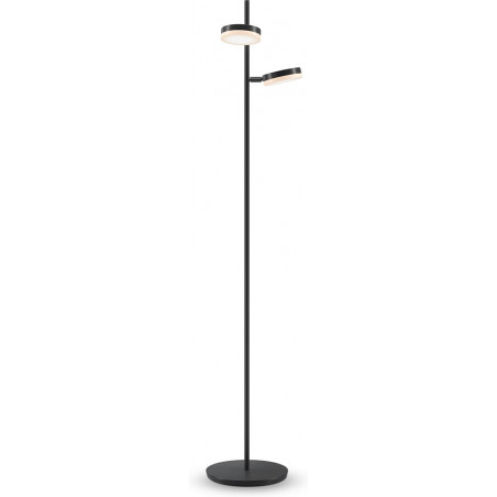 Lampa podłogowa podwójna ze ściemniaczem Fad LED czarna Maytoni